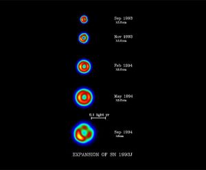Five images of Supernova 1993J