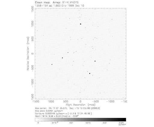 Very Long Baseline Array radio image of the gravitational lens system