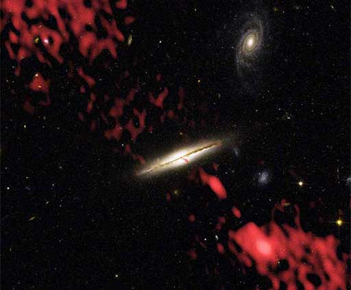 Combined HST and VLA image of the galaxy 0313-192
