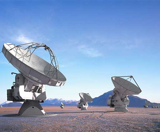Artist's conception of the antennas for ALMA