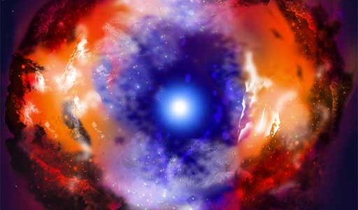 An artist's impression of Supernova 1986J.