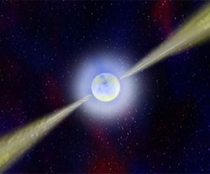 Artist's Conception of Magnetar With Radio Beams