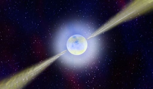 Artist's Conception of Magnetar With Radio Beams