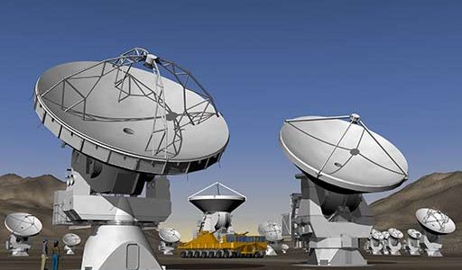 Artist conception of ALMA antennas