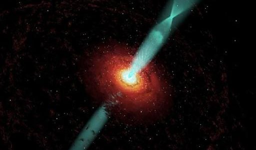 Artist's conception of region near supermassive black hole