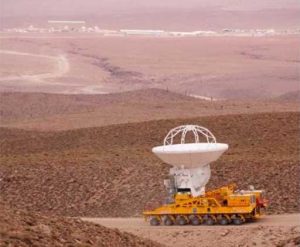 ALMA antenna enroute to high plateau of Chajnantor