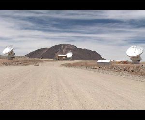 Three ALMA antennas