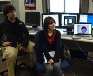 Alexander Snider, Hannah Mabry, and Casey Thompson on-screen