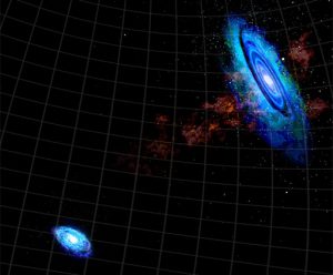 Gas between M31 and M33