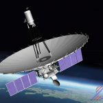 Artist rendering of the orbiting RadioAstron satellite