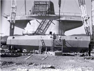 Original polar shaft of the 140-foot telescope