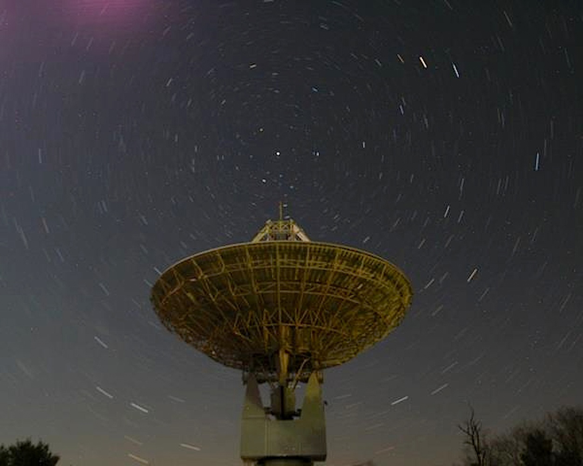 Night Sky Over the 20-meter Telescope – National Radio Astronomy ...