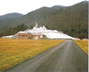 Collapsed 300-foot telescope