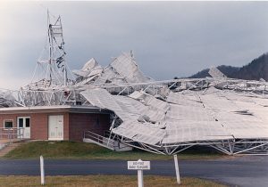 Collapsed 300-foot telescope