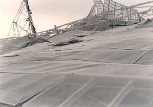 Collapsed 300-foot telescope's surface panels