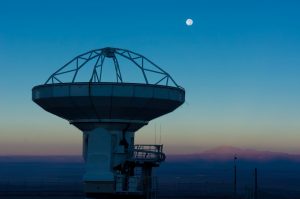 ALMA antenna and full Moon