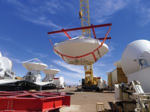 ALMA antenna dish being moved