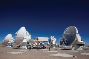 ALMA antennas and Front End Service Vehicle