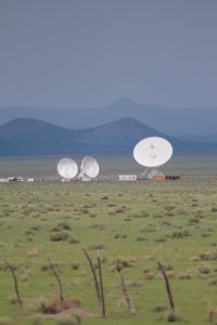 VLA antenna and Prototype ALMA antennas