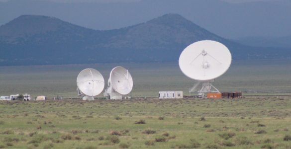 VLA antenna and Prototype ALMA antennas