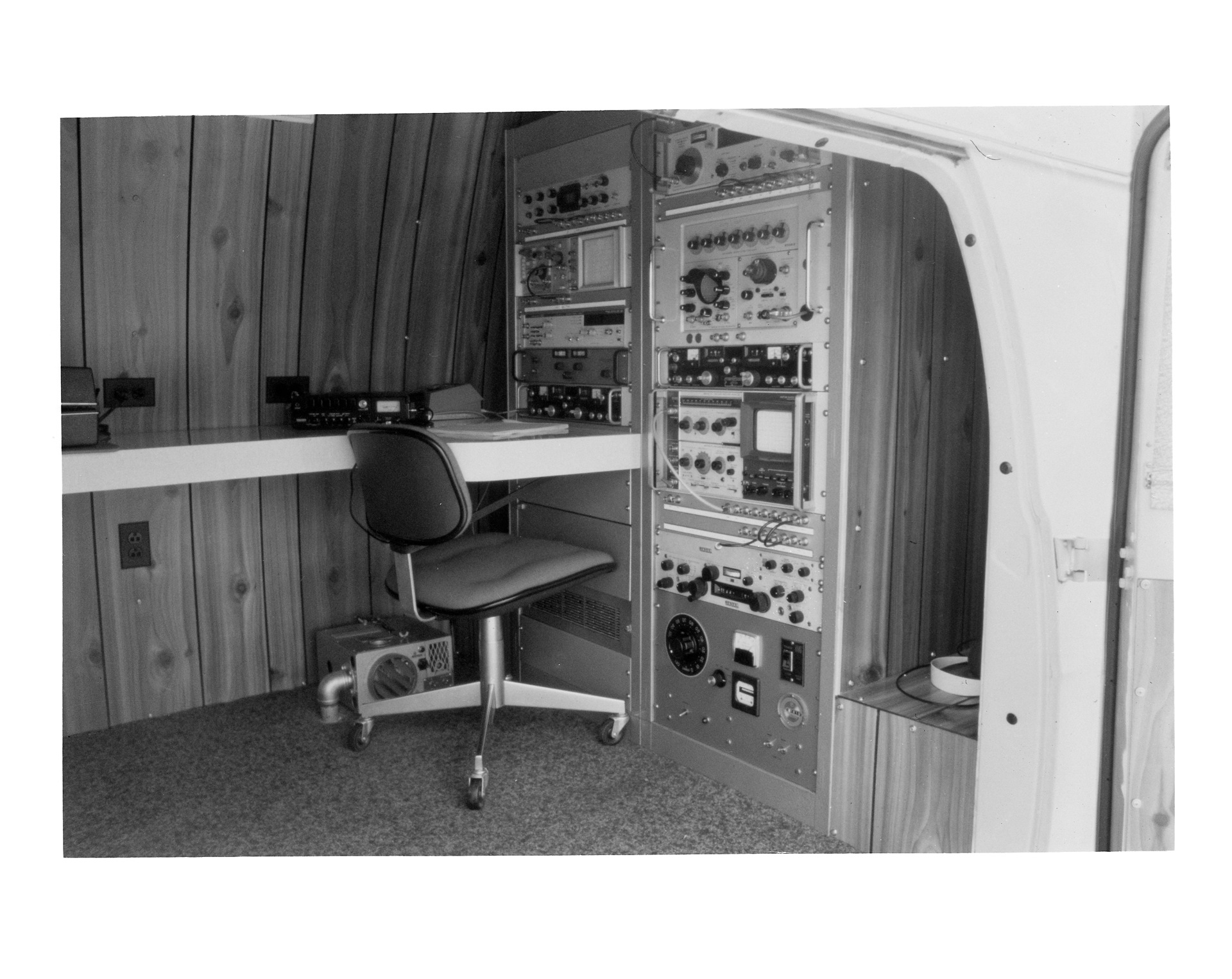 Interior of van used in Green Bank to locate RFI signals
