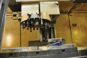 Tooling turret for Green Bank machine shop's milling center