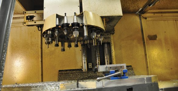 Tooling turret for Green Bank machine shop's milling center