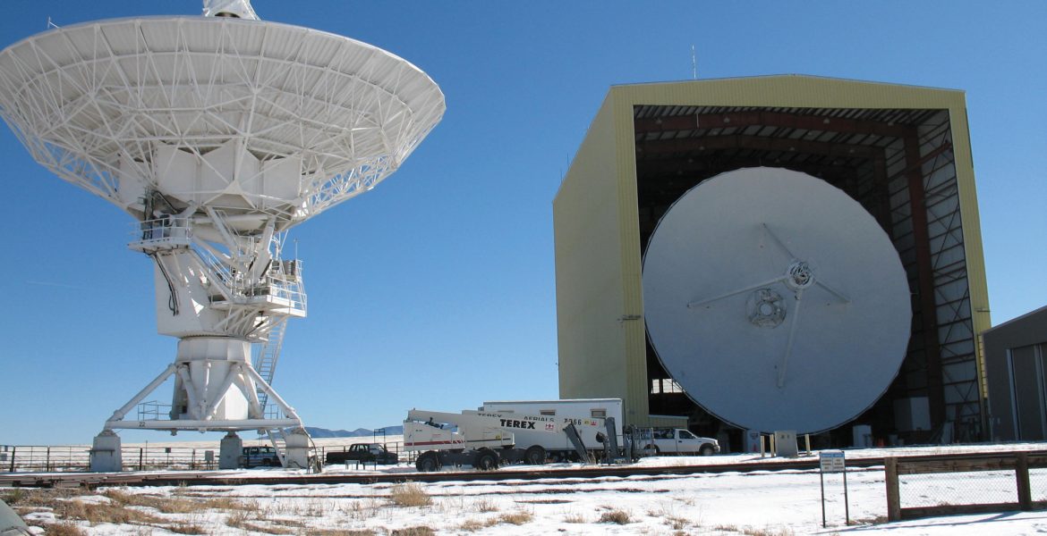 VLA Dish Dipped in the Barn