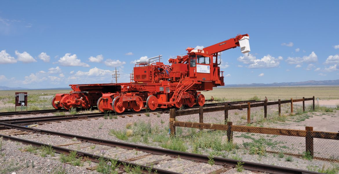 A VLA Transporter stopped on the tracks