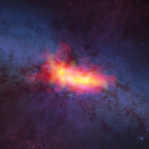 Composite image of starburst galaxy M82