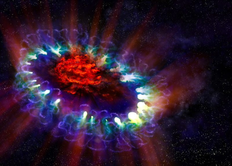 Artist's impression of Supernova 1987A
