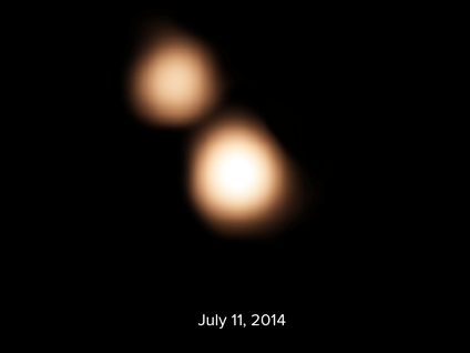 Animated image of ALMA observation of Pluto and Charon