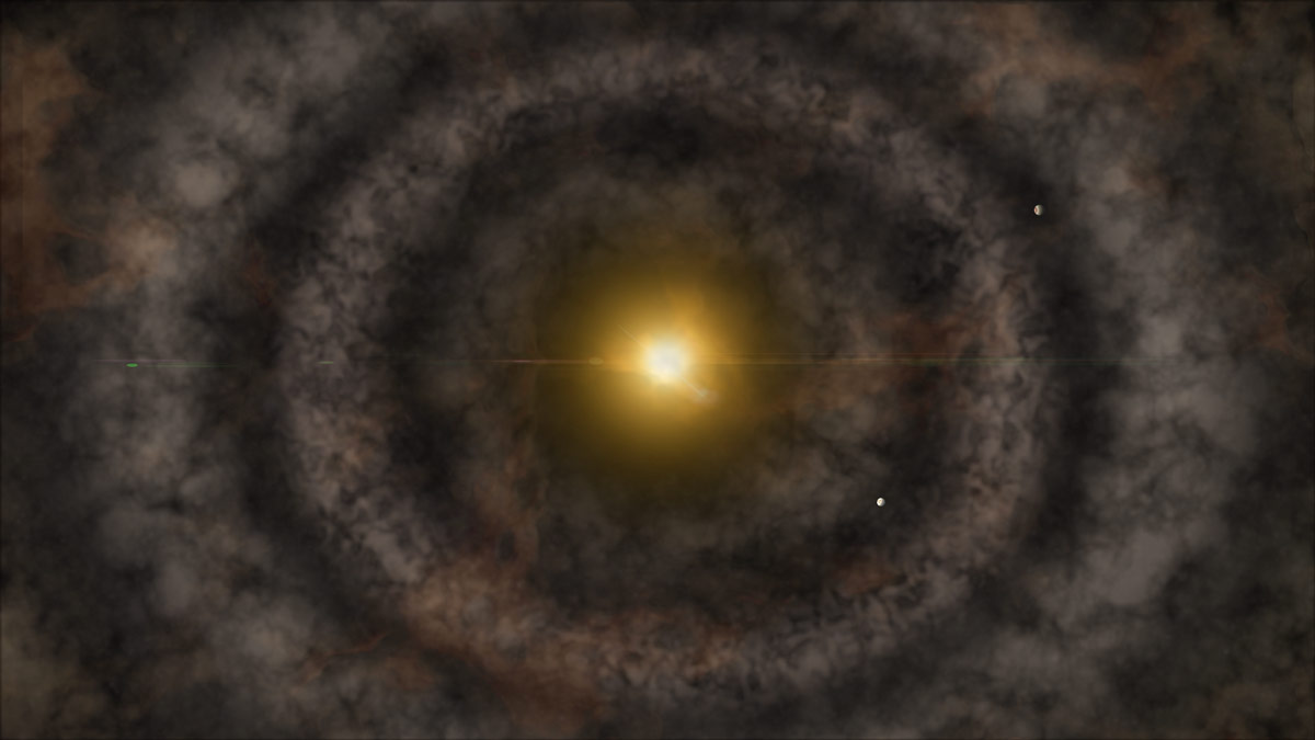 Artist's impression of a protoplanetary disk