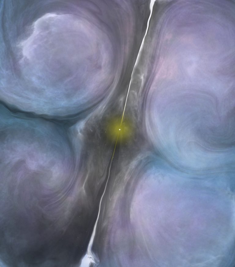Artist impression of the central region of NGC 1266.