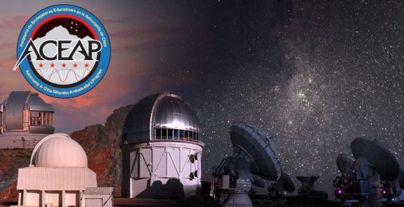 ACEAP logo imposed over image of various observatories in Chile