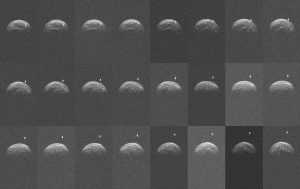 Collage of radar images of asteroid 2004 BL86