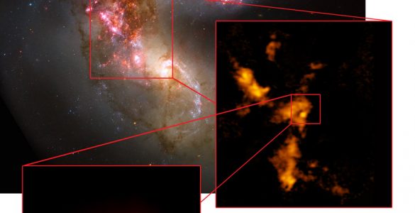 Antennae Galaxies and molecular clouds