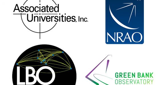 Logos for AUI, NRAO, LBO, and GBO