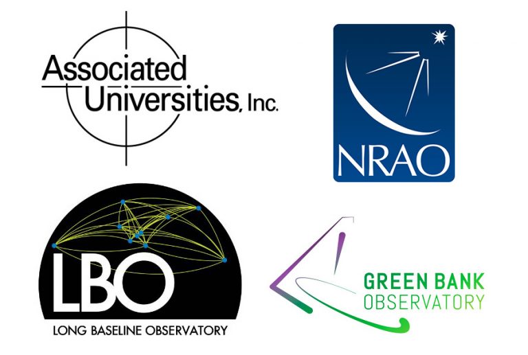 Logos for AUI, NRAO, LBO, and GBO