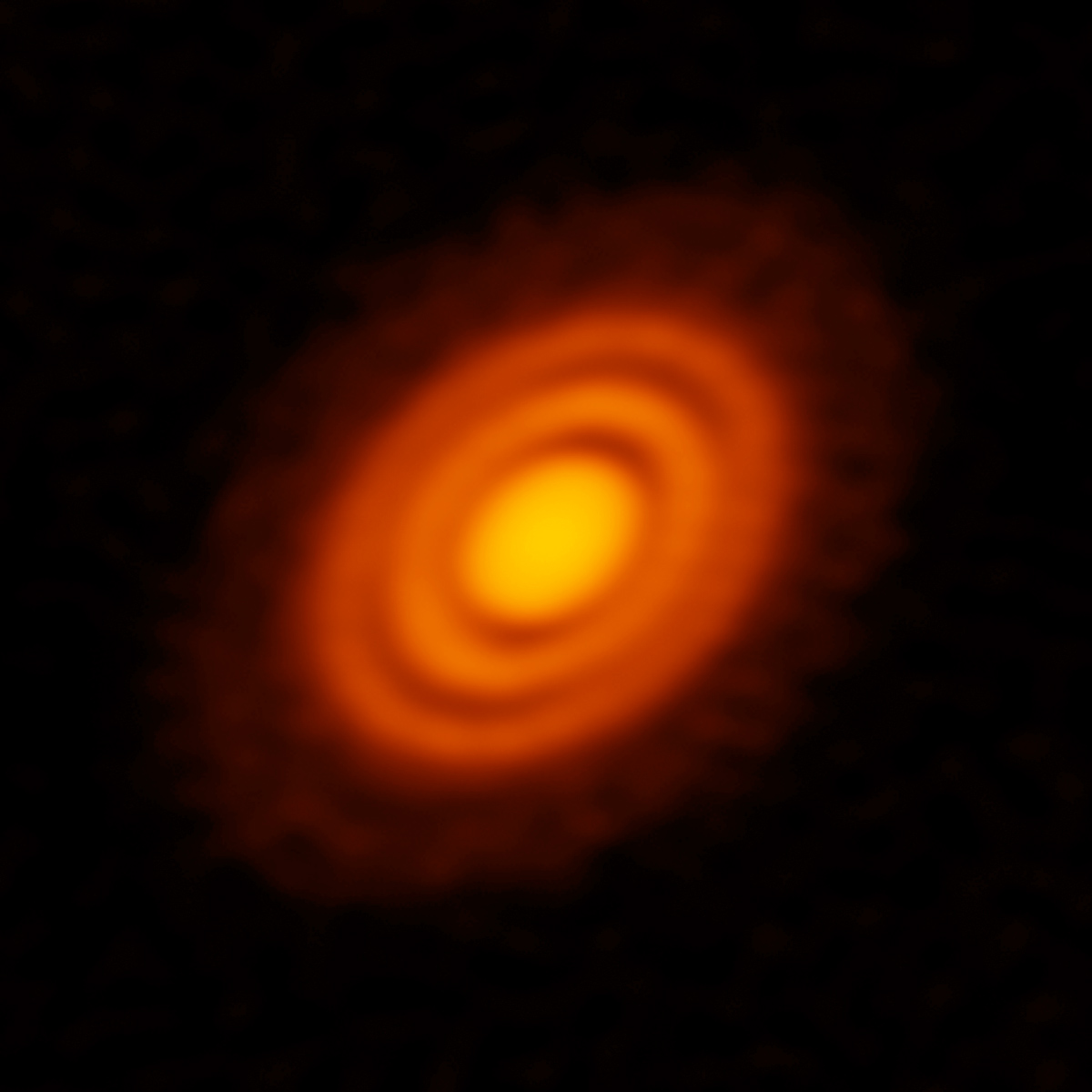 ALMA image of the protoplanetary disk surrounding the young star HD 163296