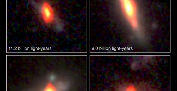 Distant galaxies seen with VLA and HST