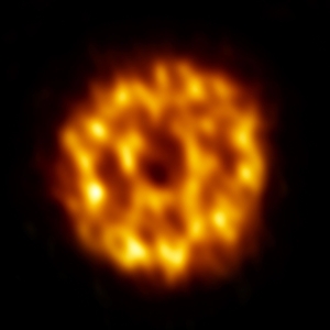 An ALMA radio image of the debris disk around the young star HD 107146.