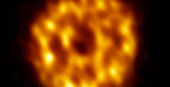 An ALMA radio image of the debris disk around the young star HD 107146.