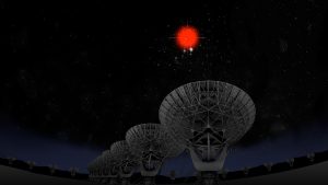 Artist impression of VLA and FRB