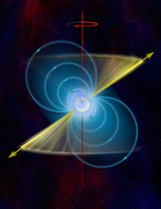 Artist's impression of a pulsar