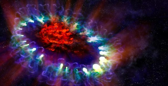 Artist's illustration of supernova 1987A