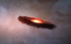 Artist's impression of disk around a brown dwarf