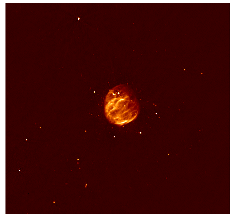 Radio image of supernova remnant G55.7+3.4