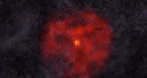 Artist's impression of Red Giant star shedding layers of gas