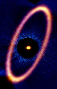 Composite image of the Fomalhaut star system.